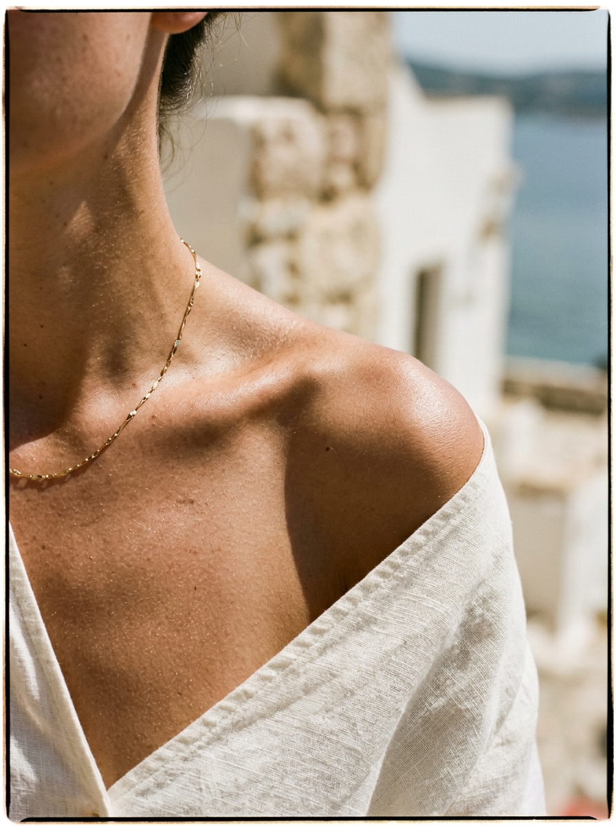 ALTSOL shade guide light high noon collarbone shoulder Mediterranean summer editorial