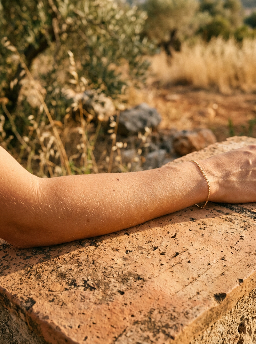ALTSOL shade guide medium mid afternoon forearm terracotta stone Mediterranean editorial