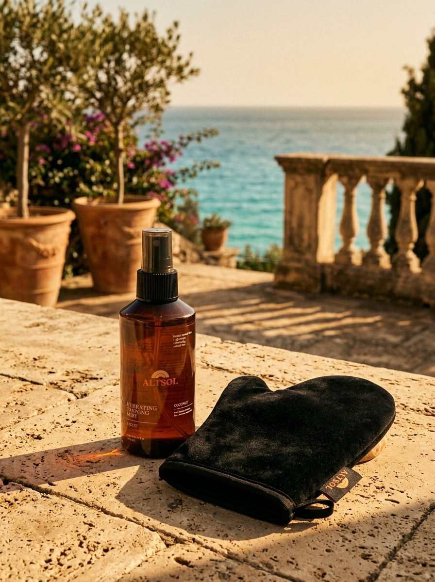 ALTSOL Ritual for Two woman Mediterranean terrace bronzed skin linen editorial lifestyle